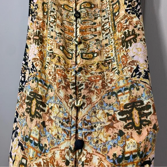 Free People Intimately Morning Song Printed Maxi Slip Dress Women Large Tank Top - Picture 5 of 12